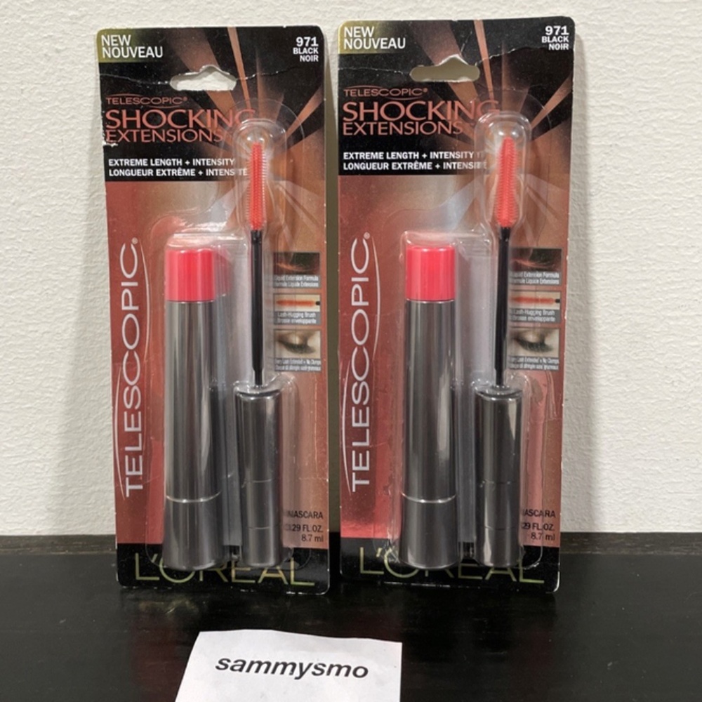 Loreal Telescopic Shocking Extensions Mascara #971 Black x2